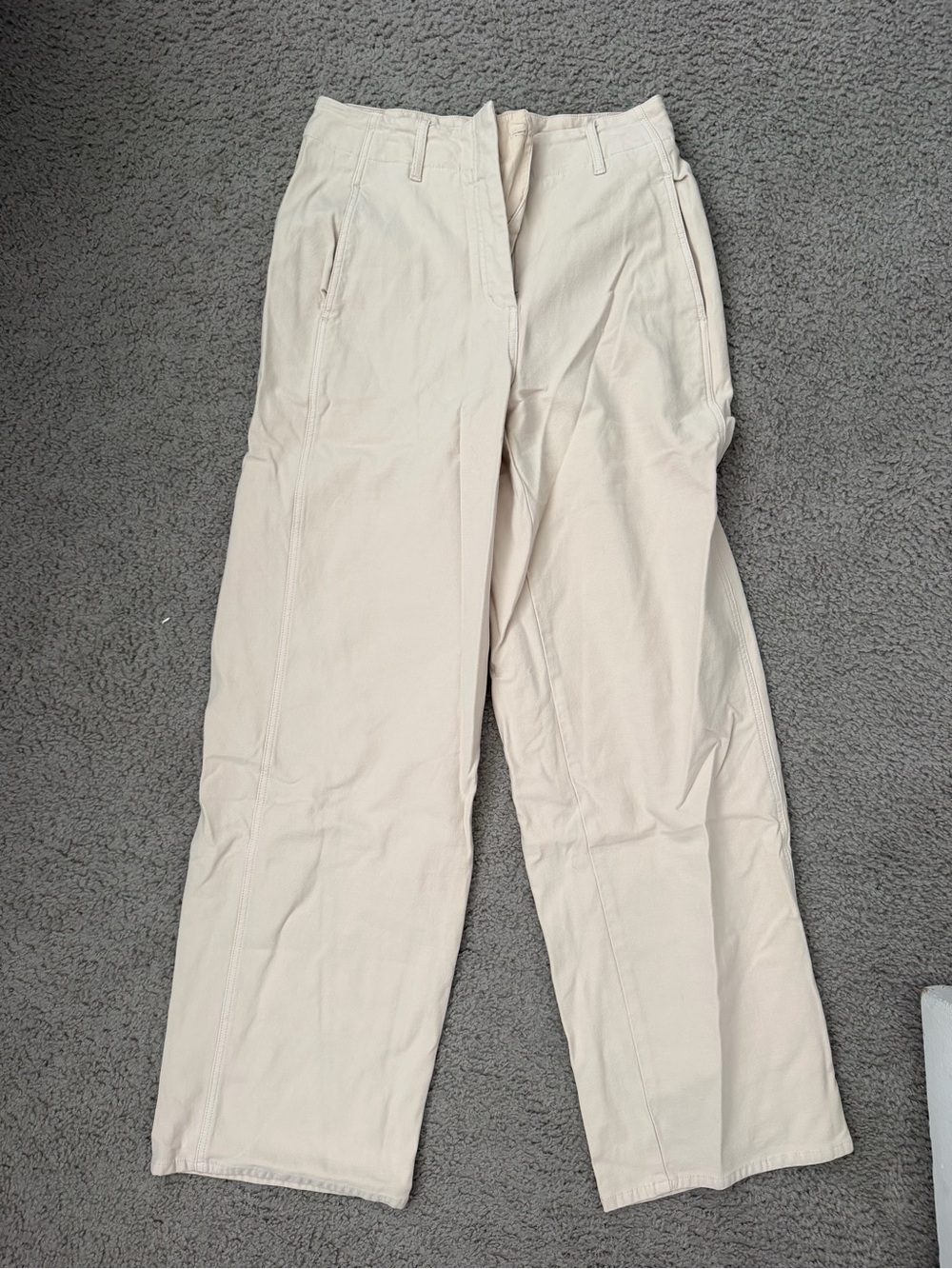 Wilfred Wide Leg Pants in Light Cream